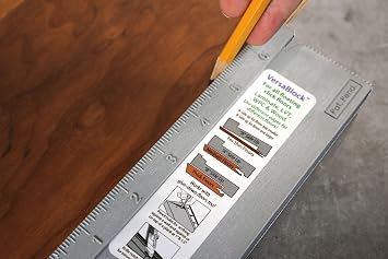 CalFlor TB72225AZ VersaBlock Tapping Block Multi-Profile Edge for 3.512 mm Floors, Integrated Pencil Holes