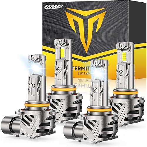 FAHREN 9005 9006 Bulbs Combo, 60000LM 900% Super Bright 9005 9006 Off-Road Use or Fog Light Bulbs, 6500K White Quick Install No Adapter Needed, Pack of 4