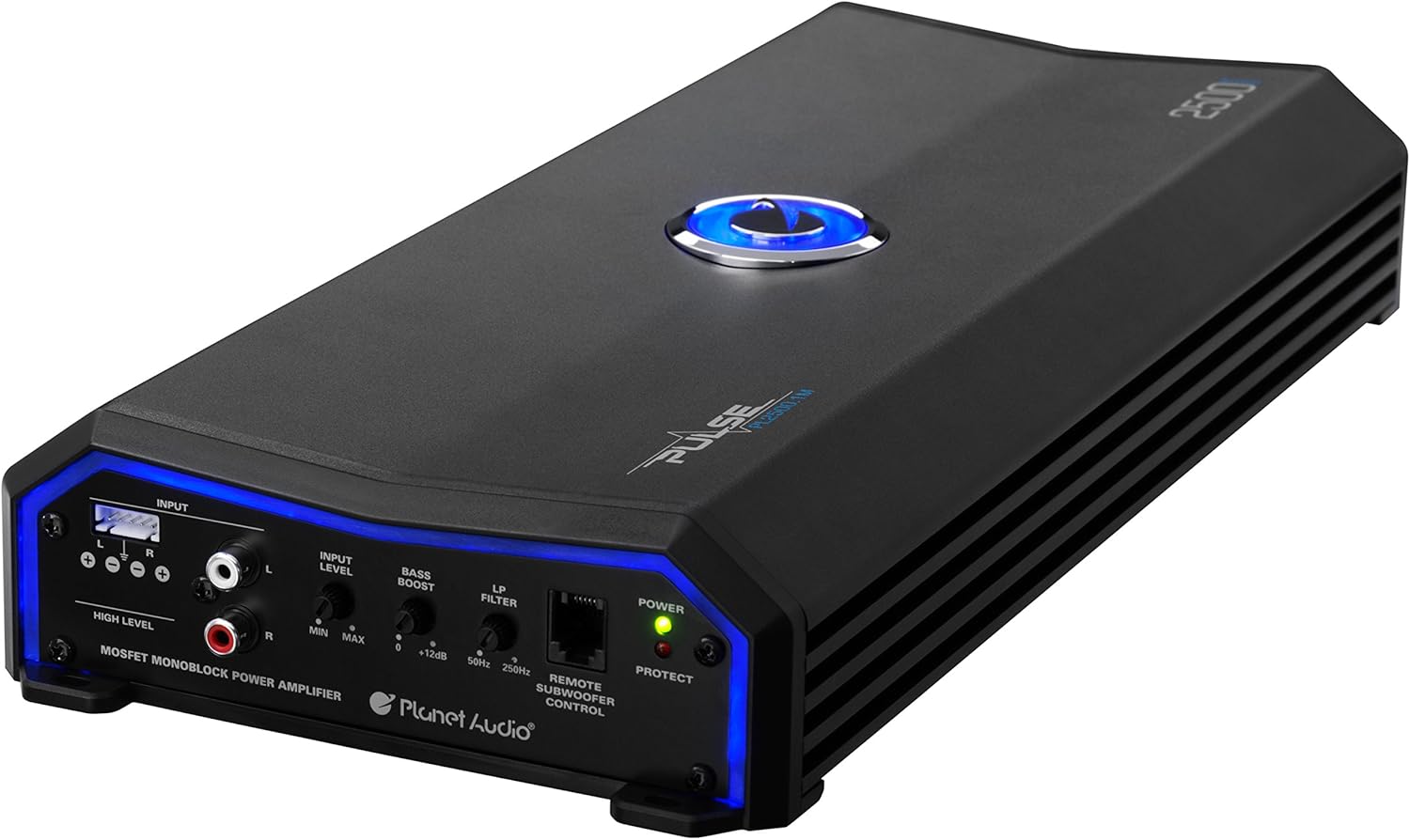 Planet Audio PL2500.1M Amplifier Input and Control Panel