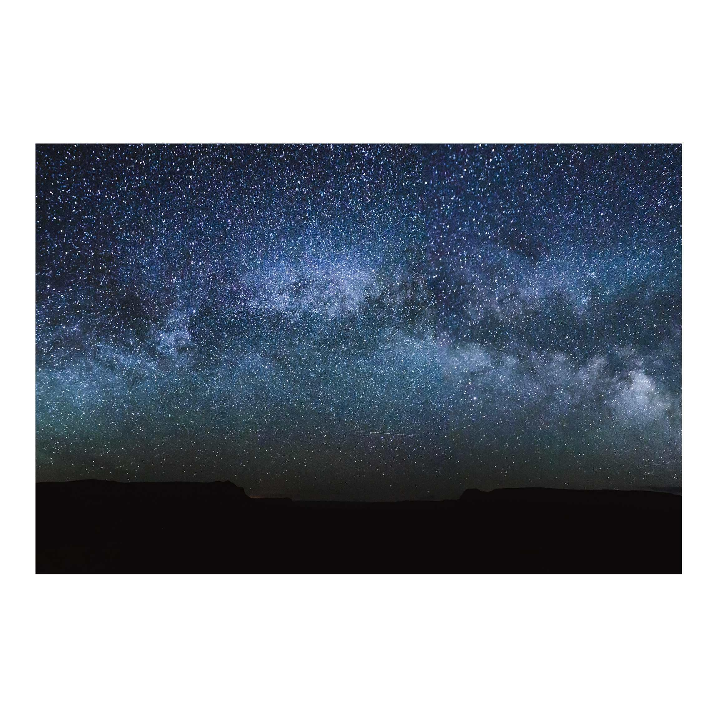 Papier peint panoramique résistant aux UV ciel étoilé noir inodore