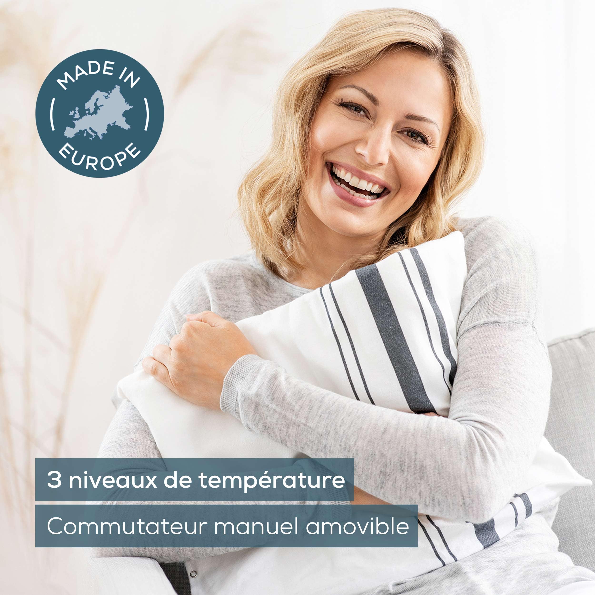 Beurer HK 25 Coussin chauffant, 3 niveaux de température, housse lavable en machine, arrêt automatique, chauffe dos, ventre et cervicales