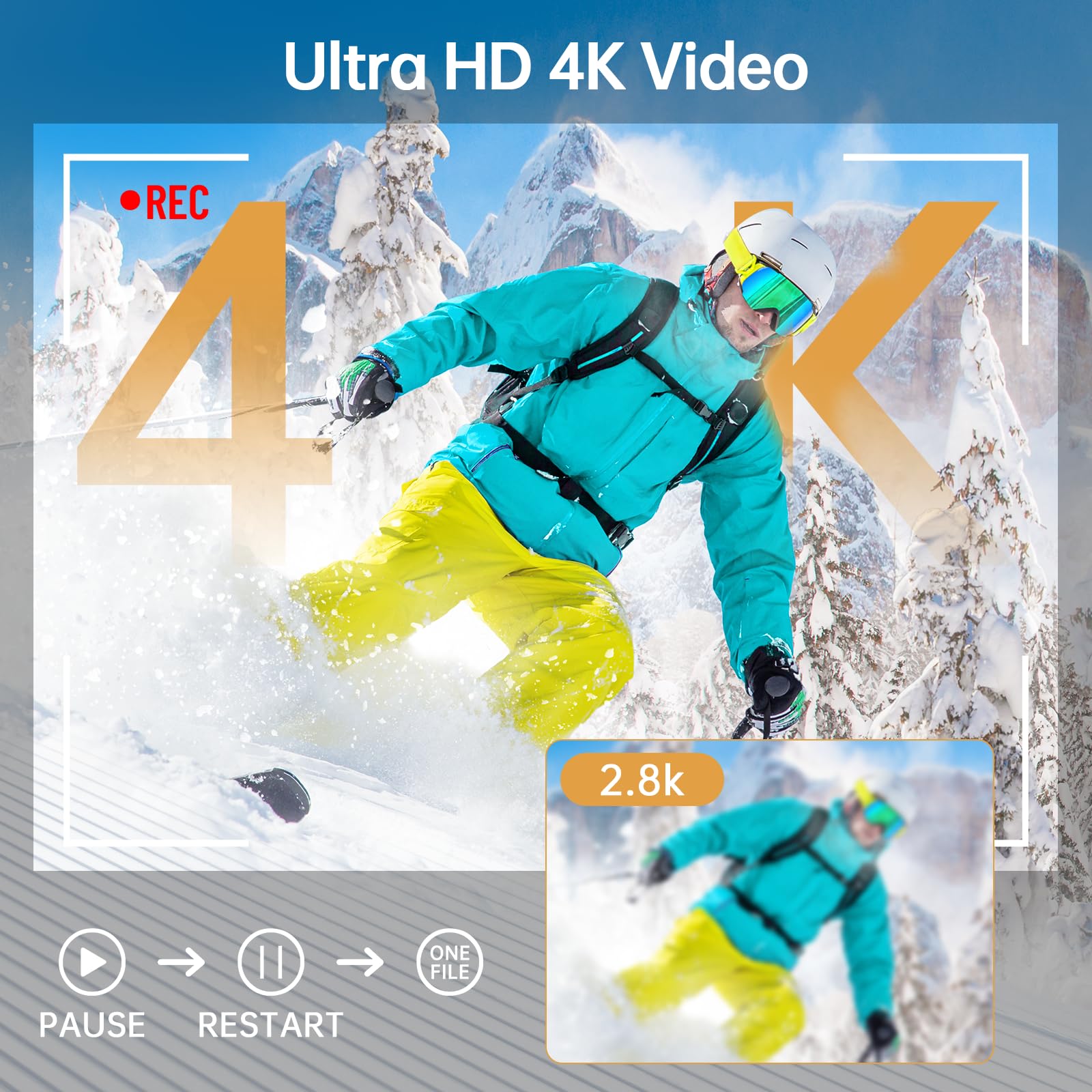 Fotocamera Digitale 4K 64MP con Doppia Fotocamera Frontale e Posteriore, Fotocamera Compatta per Vlogging, Schermo LCD 2,8 Pollici, Zoom Digitale 18X, 32GB SD Card per Bambini (Nero)