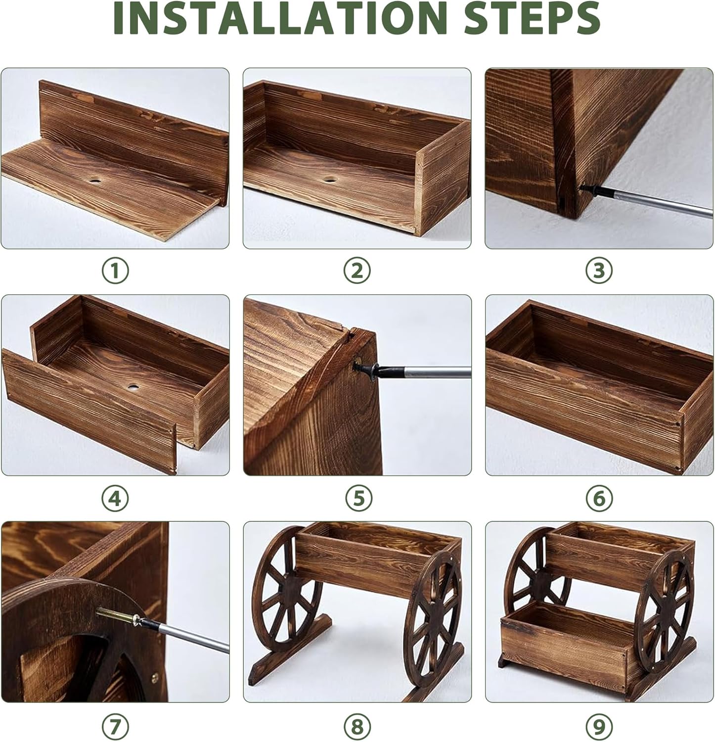 LIQING Garden Decor，Planter for Outdoor Plants - Outdoor Decor Planters for Flowers and Vegetables - Premium Stylish Patio, Balcony, Porch (XXL)