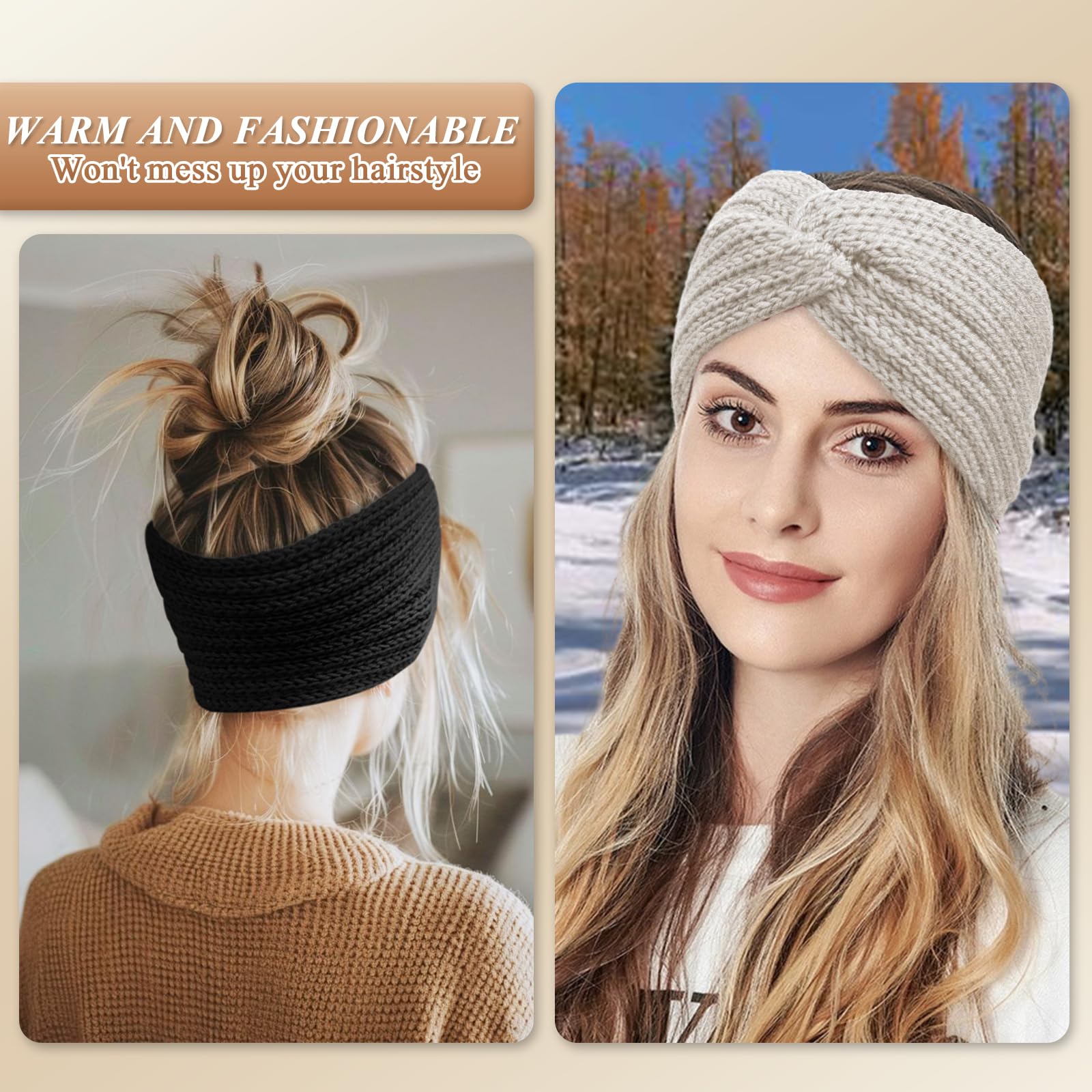 PROPOG Winter Headbands for Women's Hair - Image 3