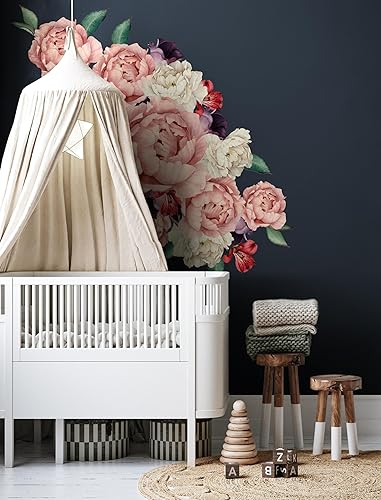 Miniatura 3 de Murwall Floral Wall Decal Peony Flower Wall Sticker Peel and Stick Tulip Flowers Wall Stick Flower Removable Wall Stickers