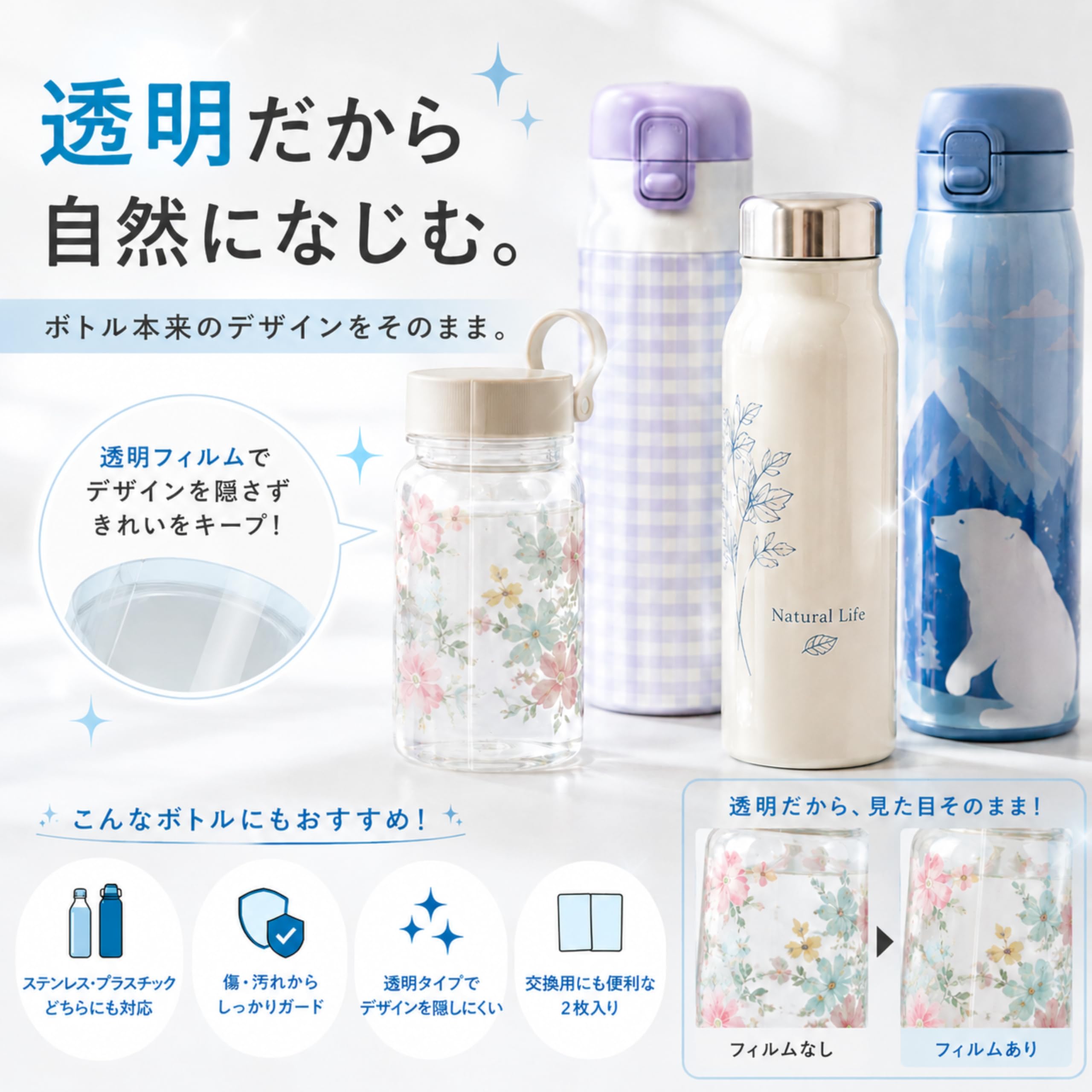 水筒 プリント 保護