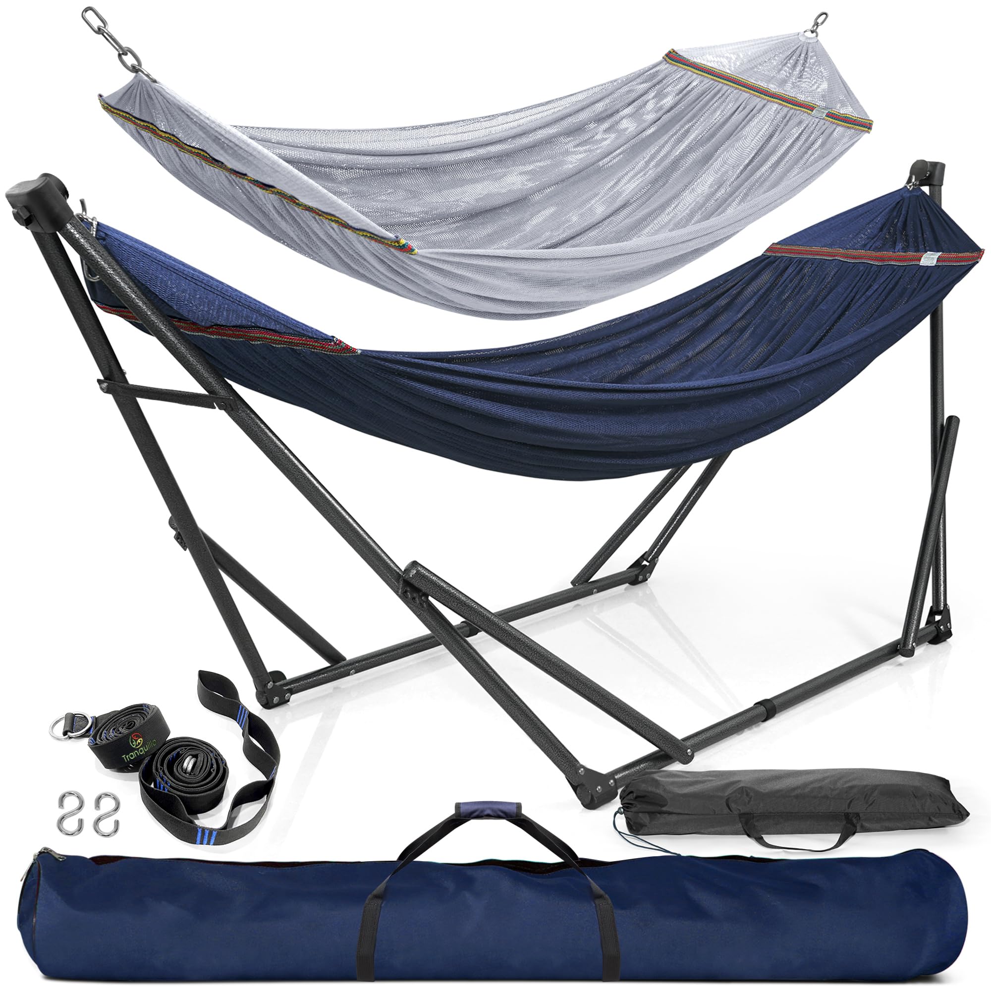 Snapklik.com : Tranquillo 600lb Capacity 2 Persons 2 Hammocks Included