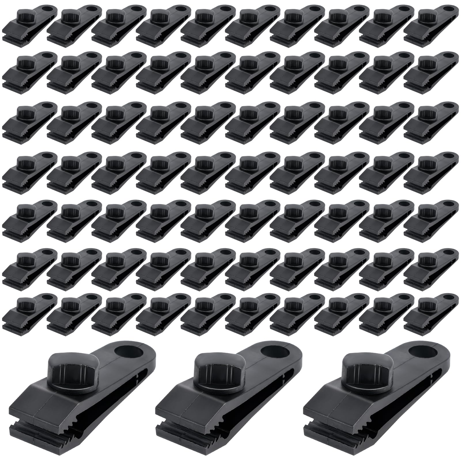 100 Stück Planenclips, robuste Verriegelungsgriffe, winddichte Planenclips, Markisen-sichere Klemmen, Rändelschraube, Zeltclip für Camping, Wohnwagen, Autoabdeckungen, Schwimmbadabdeckungen