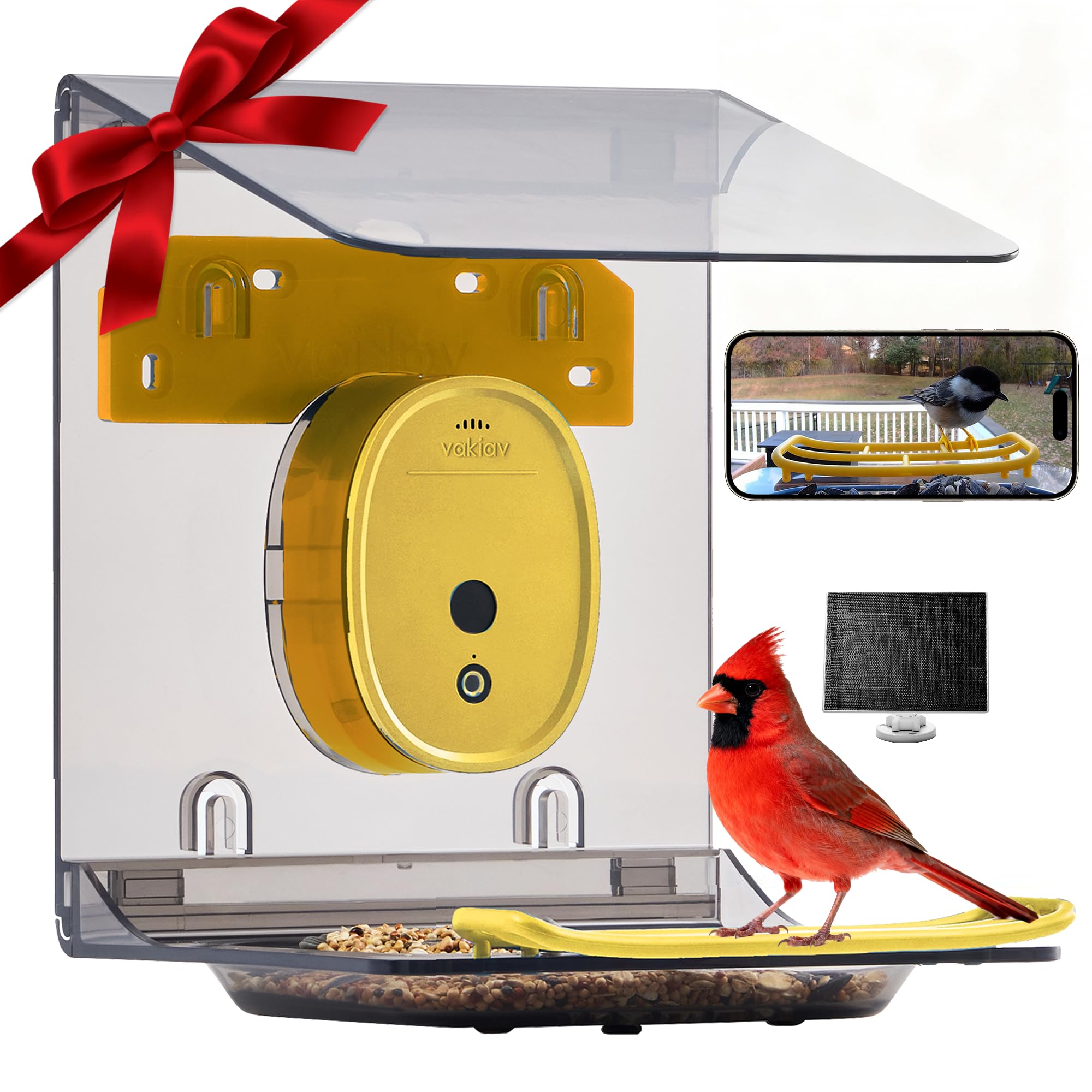 vakiav Smart Bird Feeder (Yellow)