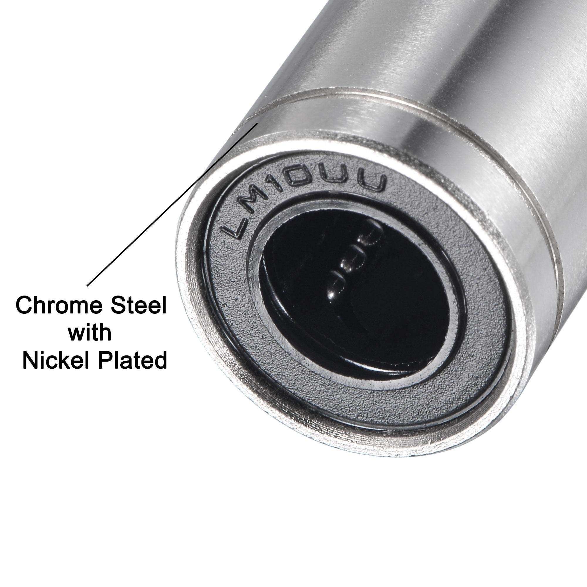 QUARKZMAN 4Pcs LM10LUU Roulement Linéaire 10mm Alésage 19mm