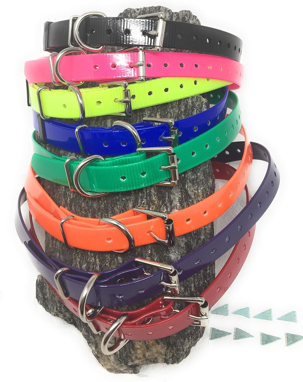 Sparky Pet Co - 3/4" Waterproof Biothane Replacement Roller Buckle Dog Collar (Green)
