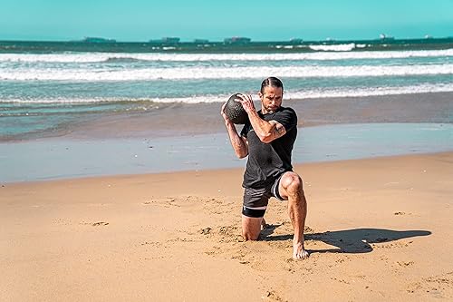 Miniatura 5 de Living.Fit Slam Ball para entrenamientos de fuerza de construcción, pelota de goma para entrenamiento cruzado, pelotas medicinales de 5 a 100 libras