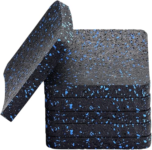 Miniatura 7 de Almohadillas para caminadora, tapete para equipo de ejercicio con goma de alta densidad para proteger suelos de 4.7 x 3.2 x 0.55 pulgadas (6