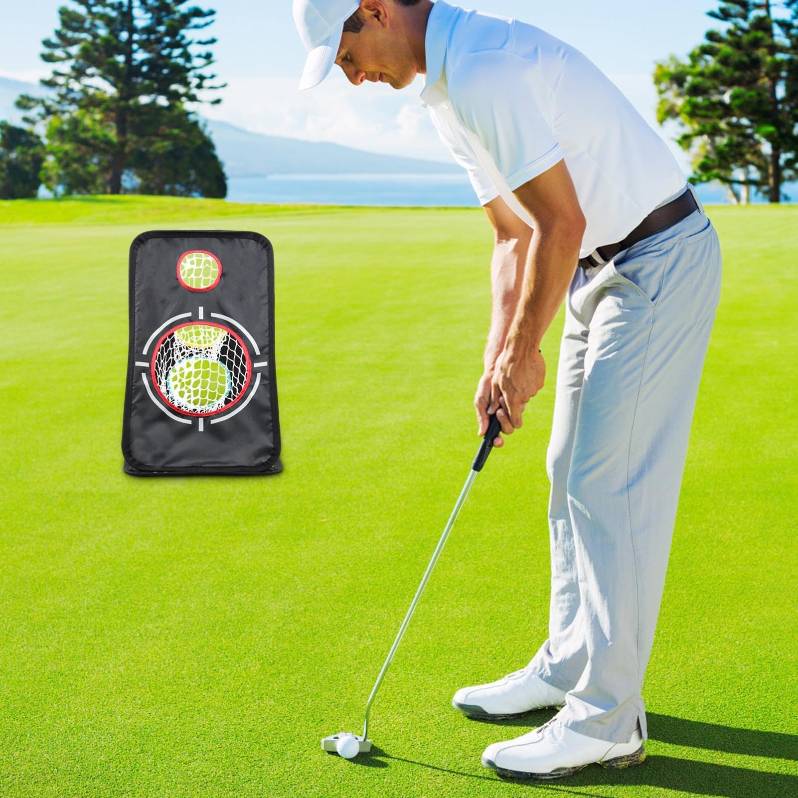 Golfzielnetz, faltbares Golfnetz,Robustes Golfnetz für präzises Chipping - Golf-Chipping-Netz, Golf-Schlagnetz, einfacher Aufbau für Golf-Enthusiasten, Anfänger und Experten