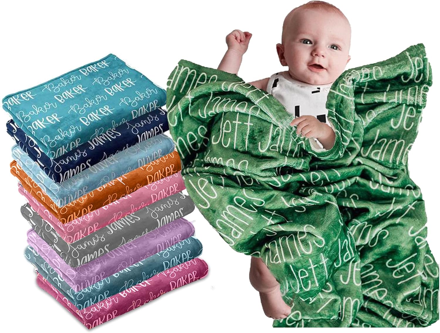 Personalized Baby Blanket for Girl and Boy Custom Baby Blankets for