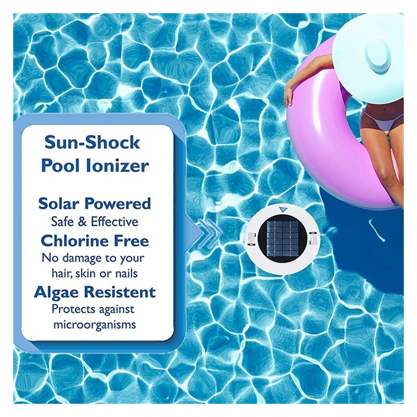 Akcesoria do systemów filtracyjnych, Solar Pool-jonizator, Miedziany Jon Srebrny Oczyszczacz Basenu Oczyszczacz Wody, Jonizator Basenu Kills-Algae Do Na Świeżym Powietrzu