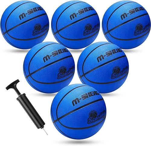 Wettarn 6 unidades de pelotas de baloncesto a granel cristianas de donación benéfica tamaño 5 pelotas de baloncesto para niños de 27.5 pulgadas con
