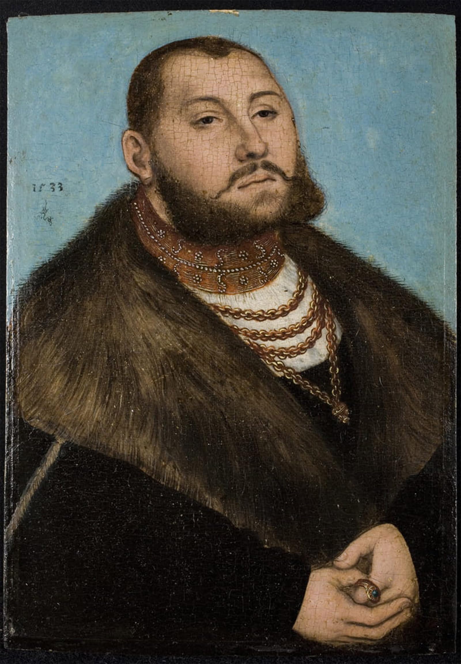 ARTXLXXBN Famous Painting Canvas Artwork Graffiti Print John Frederick I Elector of Saxony by Lucas the Elder Cranach Portrait Canvas Image for Home Decor 60x90cm