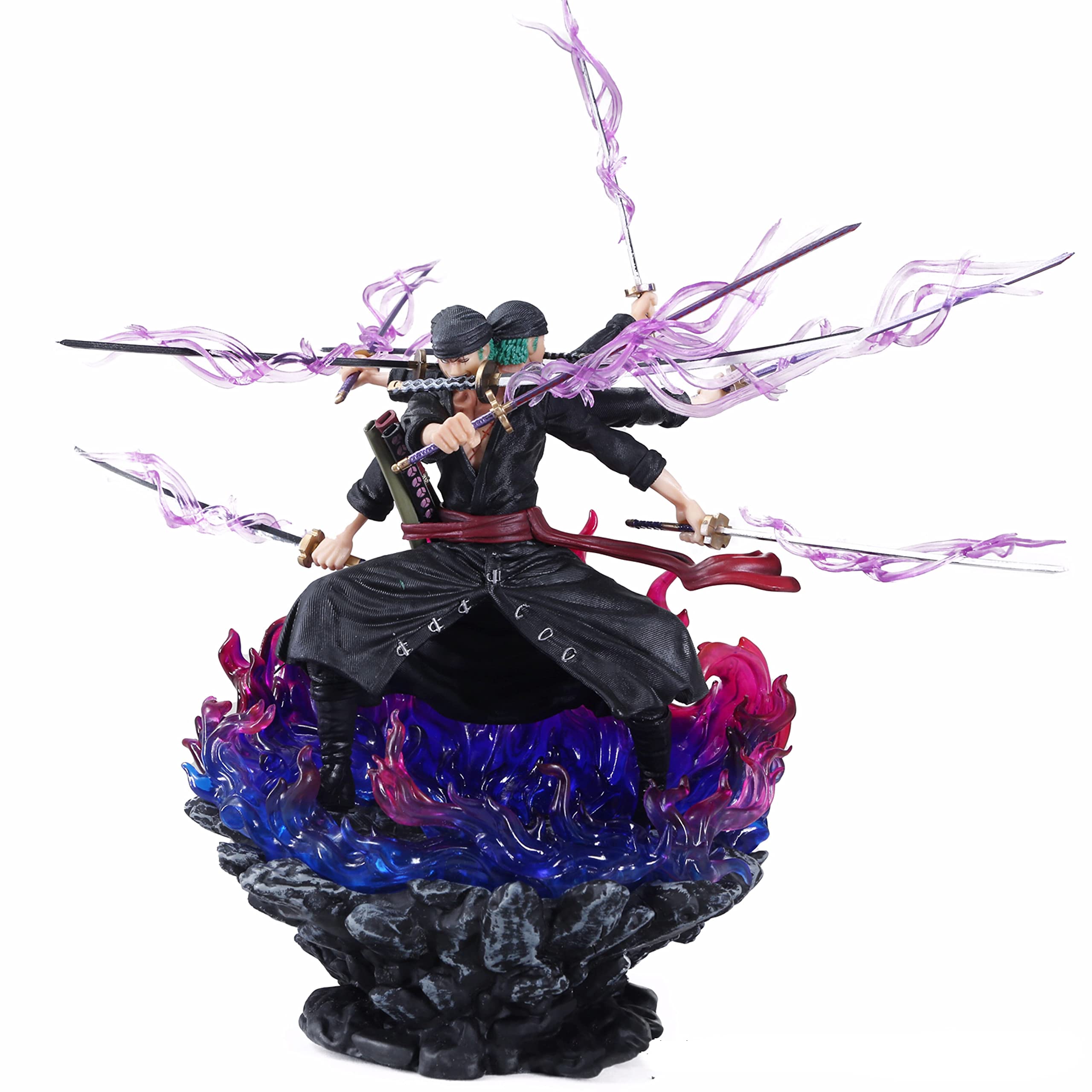 VEZCOS ONE PIECE Roronoa Zoro Action Figure Senviron Mentally Friendly PVC Material Toy Statue Suitable For Children And Adult Toys Suitable For Desk Accessories 40CM