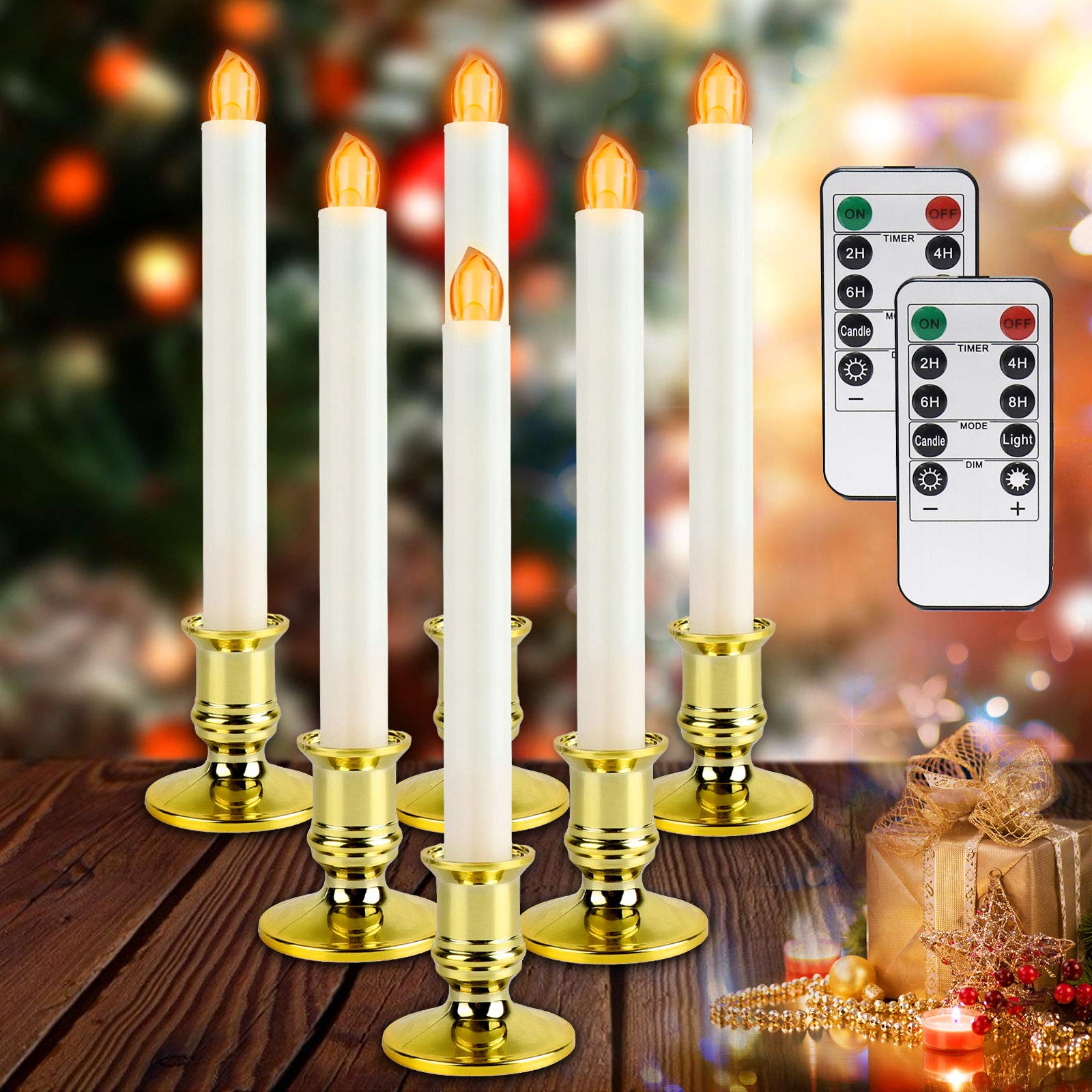 Buy Christmas Window Candles Lights 6 Pack Flameless Battery Operated