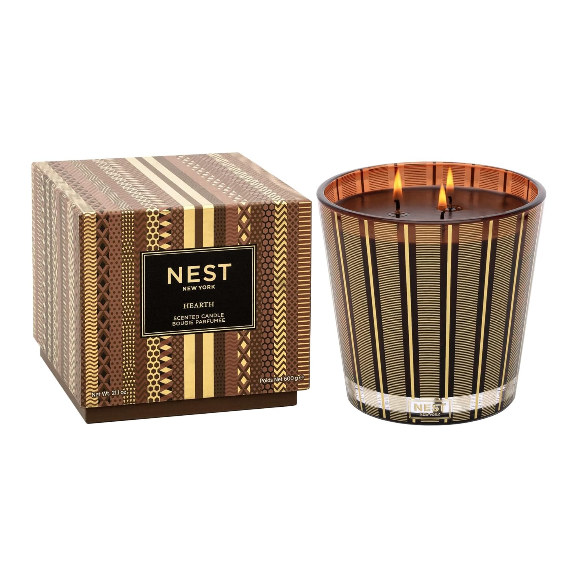 NEST Fragrances 3-Wick Candle- Hearth, 21.2 oz