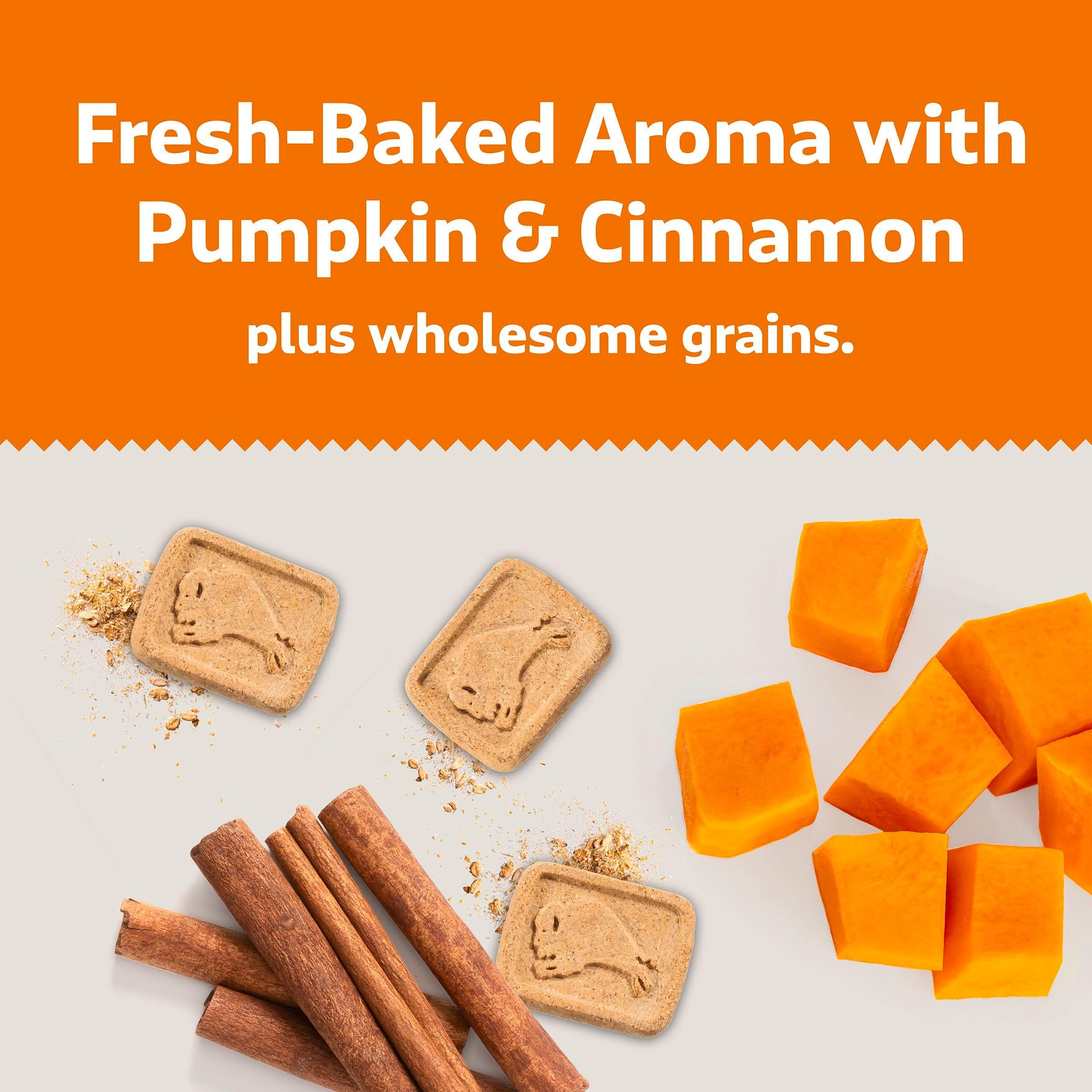 Blue Buffalo Health Bars Crunchy Dog Biscuits, Oven-Baked With Natural Ingredients, Pumpkin & Cinnamon, 16-oz Bag