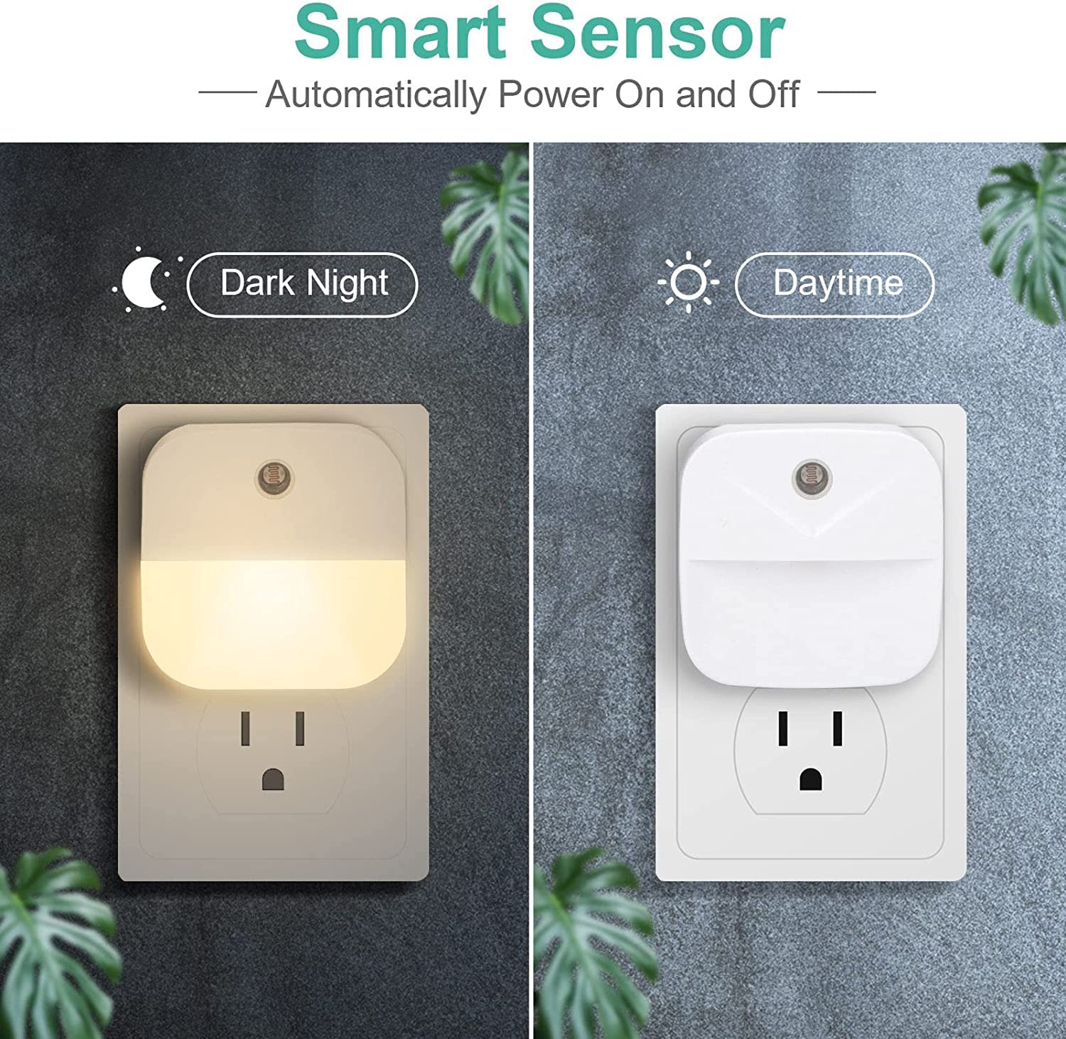 LED Plug In Night Light Dusk To Dawn Automatic Sensor Cool White A88 For Childrens Room - View #9