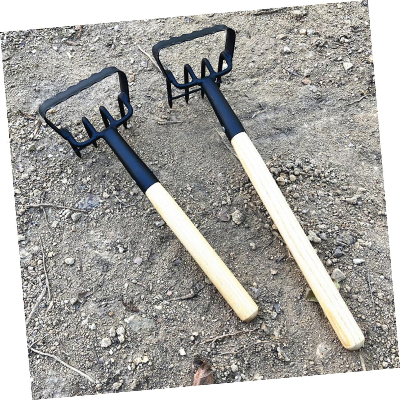TOYANDONA Kleiner Handrechen für Gartenarbeit Multifunktionales Gartengerät Verschleißfestem Material zum Jäten Lockern und Pflanzen Bäumen für Hobbygärtner und Profis
