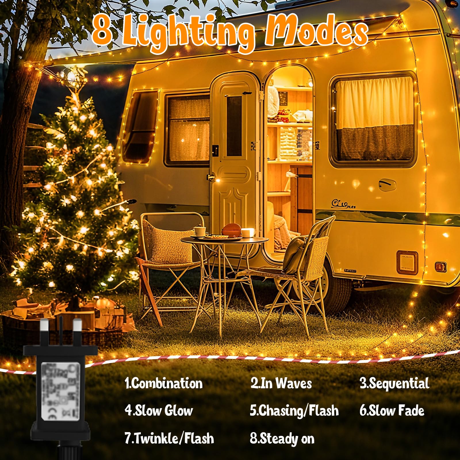 Lincentra 40M 400 LED Fairy Lights Plug in, 8 Modes Timer Christmas String Lights - Image 2