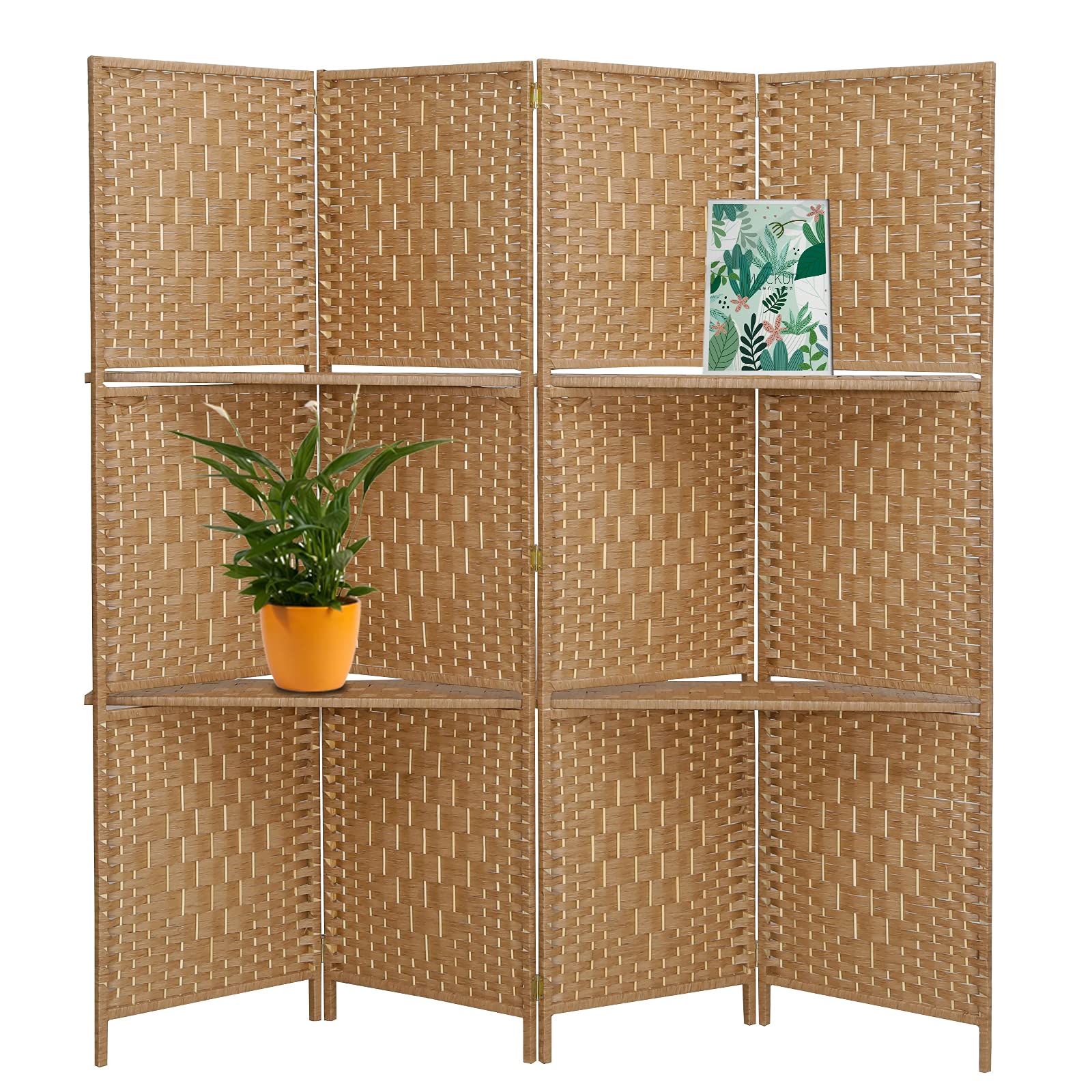 Buy Room Divider with Shelves, Room Divider 4 Panel Temporary
