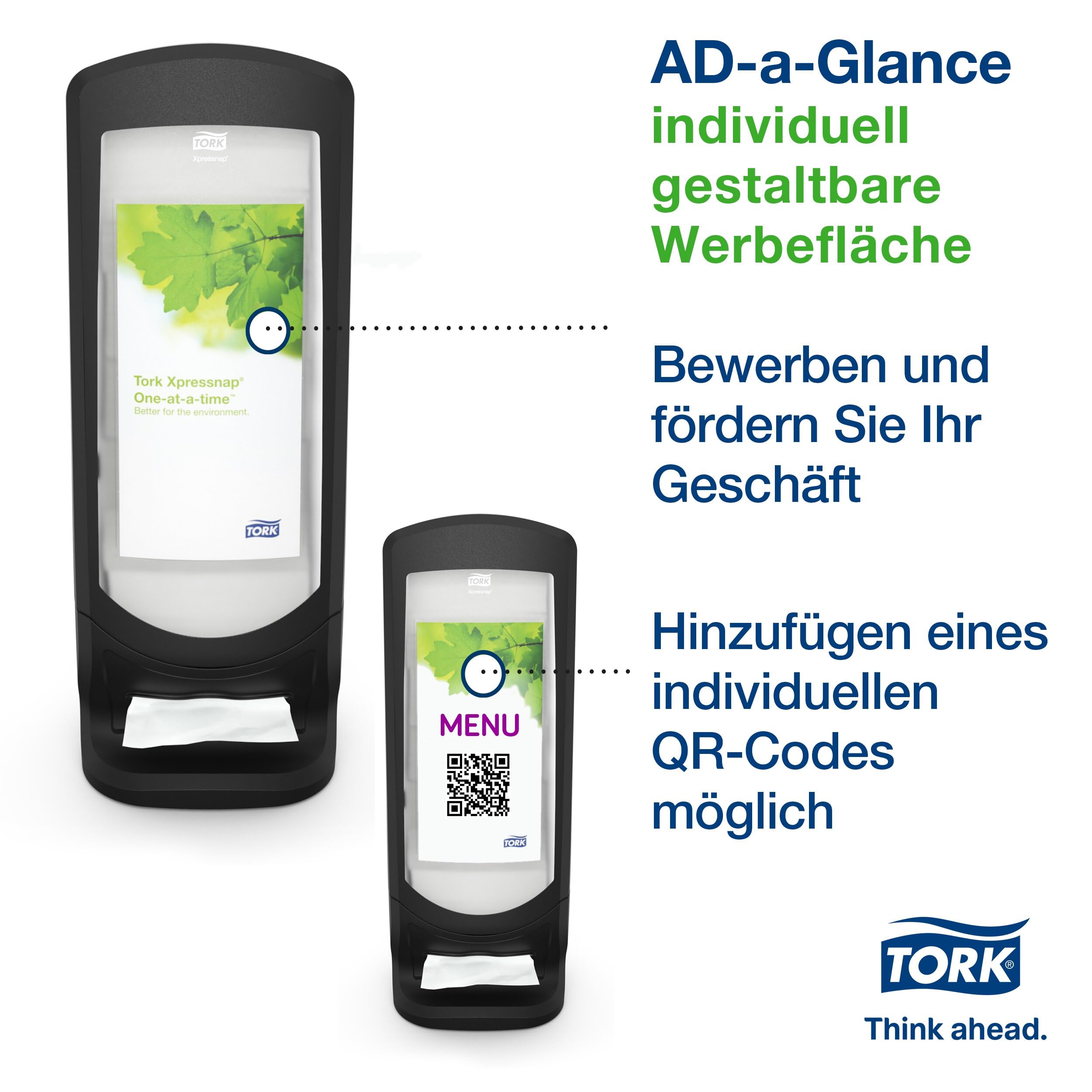 Tork 272211 Xpressnap Steh- und Wandspender für N4 Spenderservietten / Serviettenspender in Schwarz