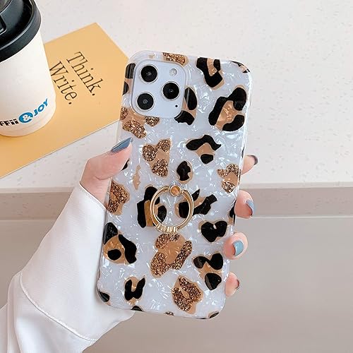 Miniatura 4 de Qokey Funda compatible con iPhone 12 compatible con iPhone 12 Pro de 6.1 pulgadas, funda 2020 para hombres, mujeres y niñas con anillo giratorio de