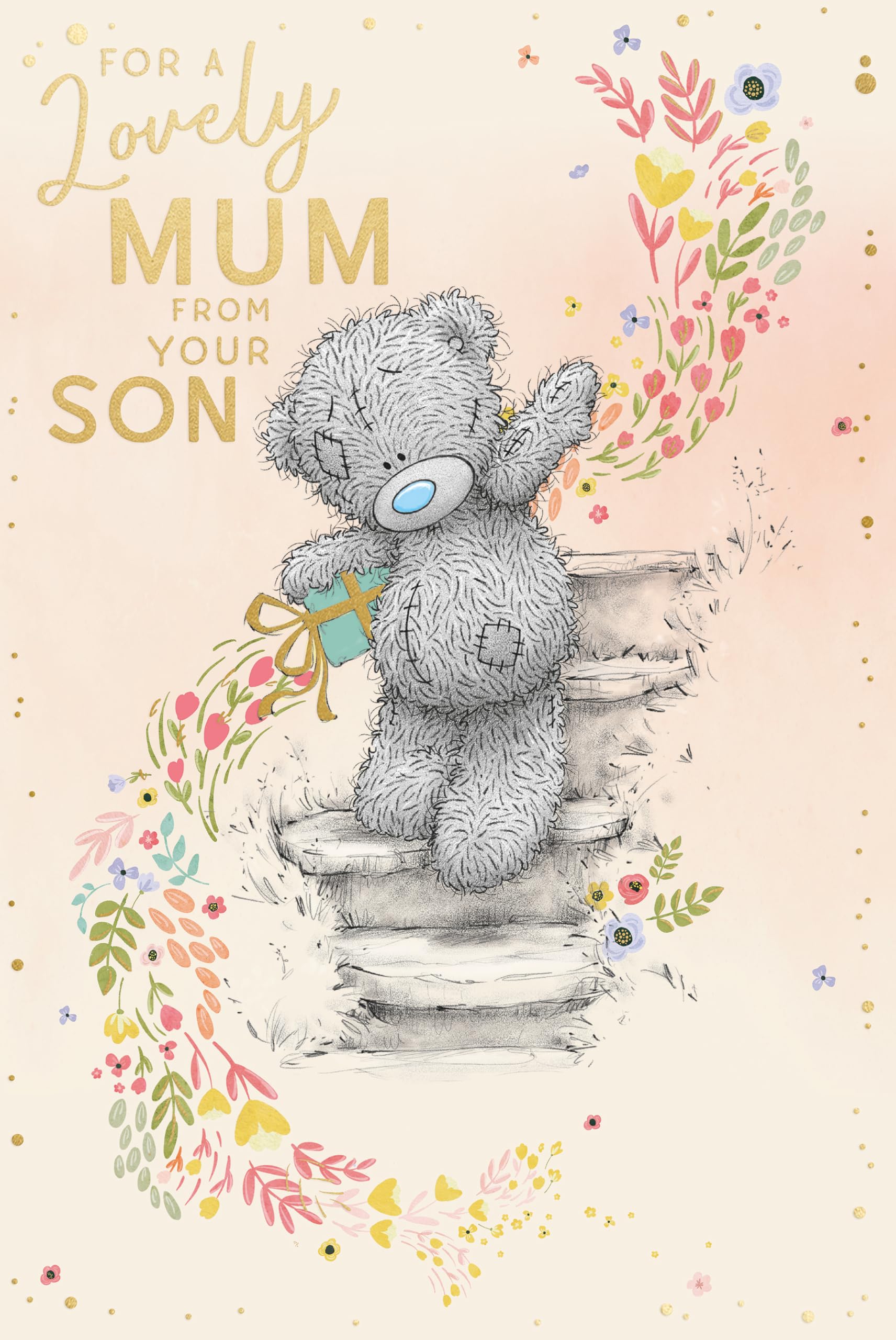 Me to You Tatty Teddy Mother's Day Card From Your Son 6 x 9" - Official Collection