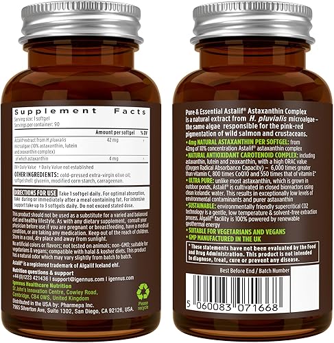Miniatura 6 de Multivitamínico y minerales para mujeres + paquete vegano de complejo de astaxantina, multivitamínico avanzado de liberación sostenida con hierro +