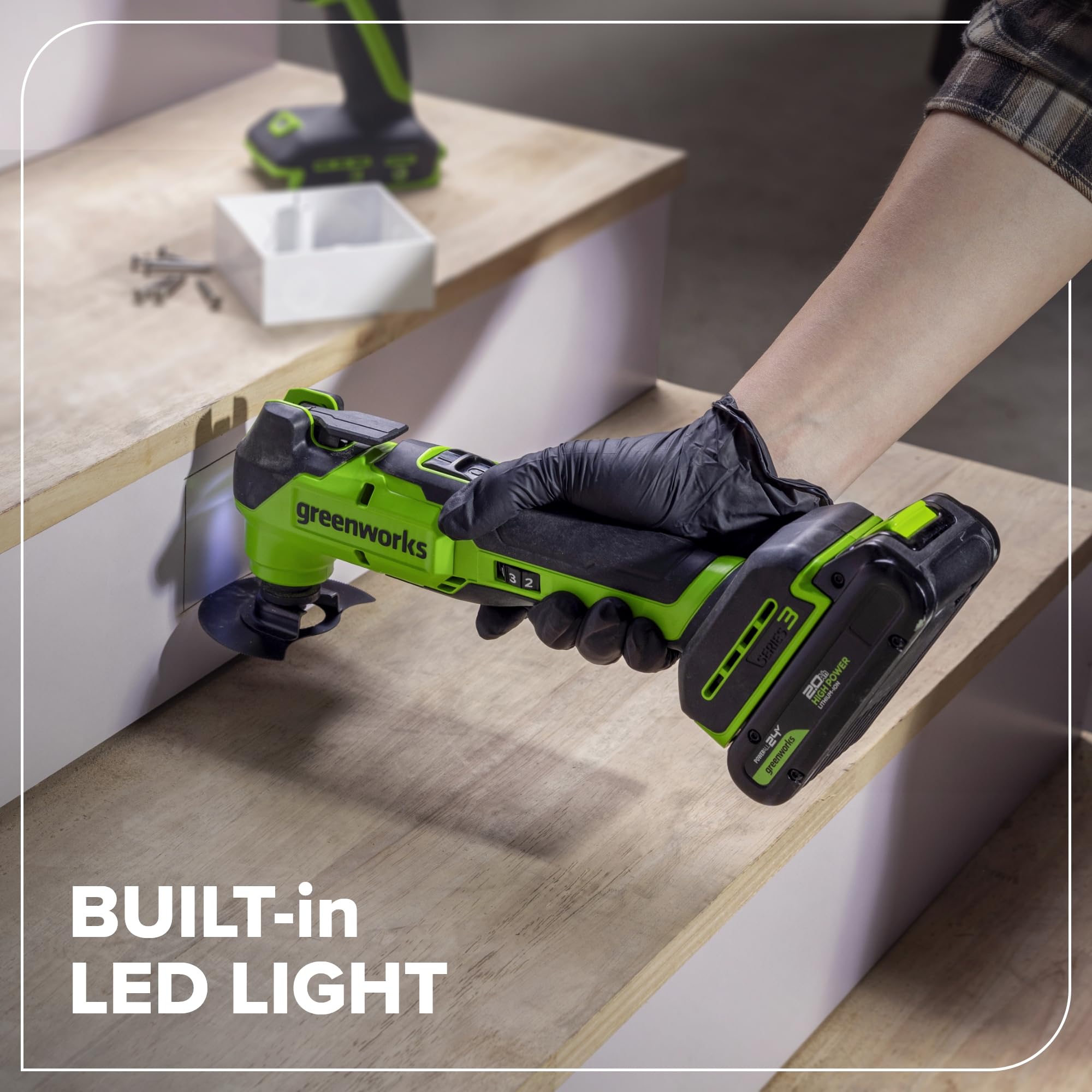 Greenworks 24V combo trapano avvitatore a percussione sega circolare alternativa a calare utensile multifunzione levigatrice torcia