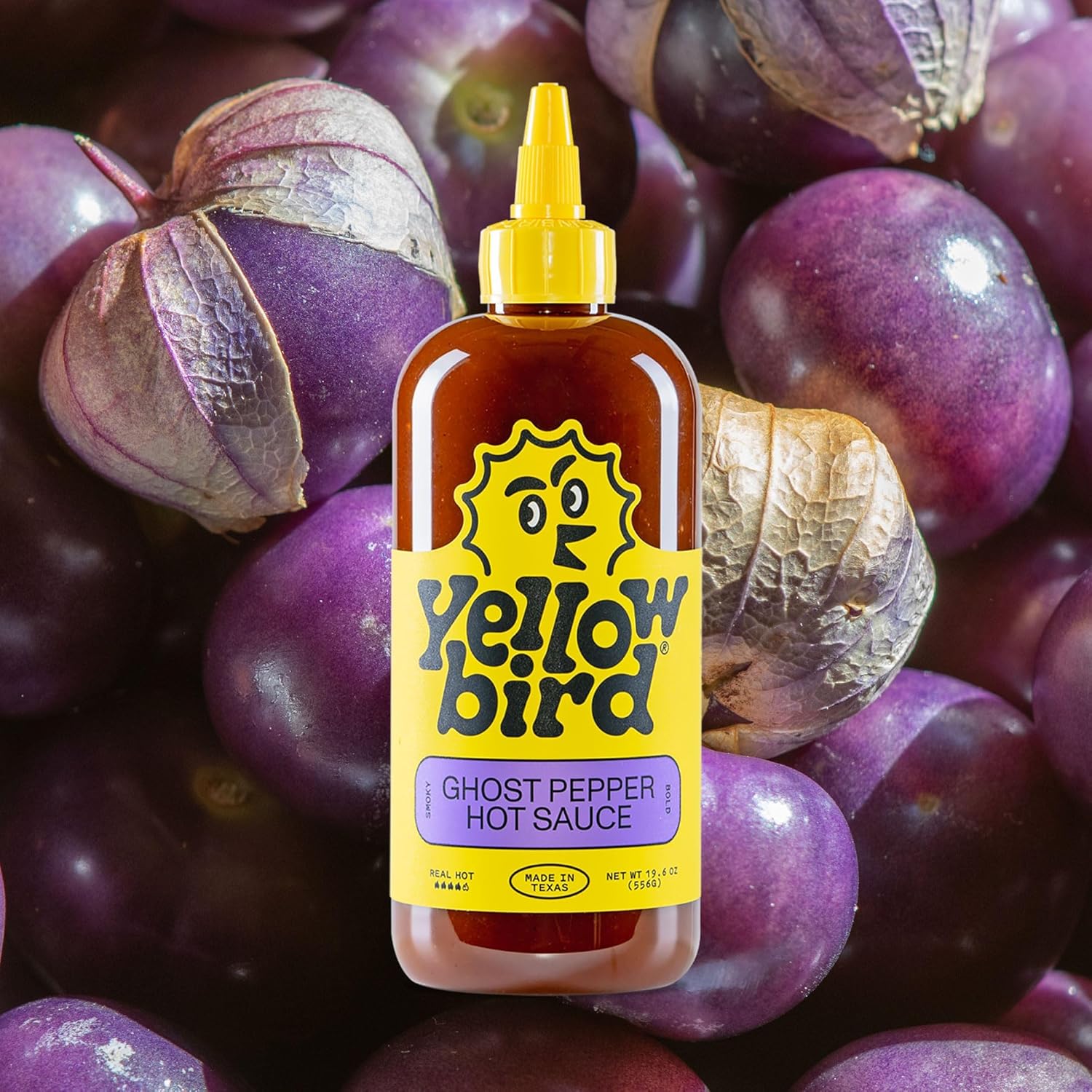 Ghost Pepper Sauce by Yellowbird Foods, All Natural, Non-GMO, 19.6 oz, 6-Pack