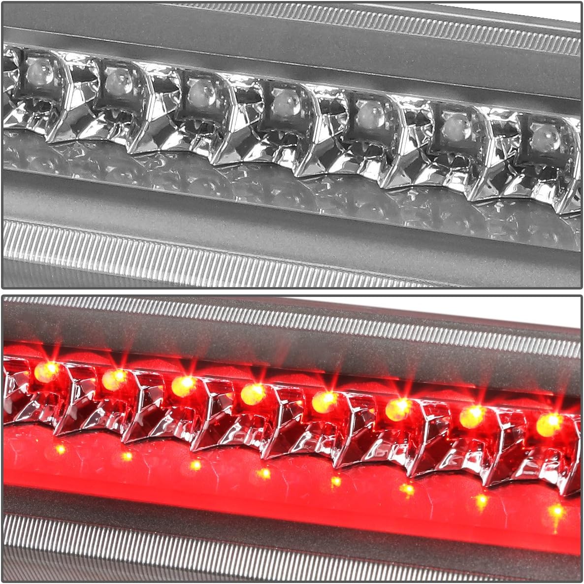 DNA MOTORING 3BL-FEXP02-LED-CH Chrome Housing LED High Mount 3rd Third Brake Light [Compatible with 02-10 Ford Explorer / 08-12 Escape / 08-11 Mercury Mariner / 06-10 Mountaineer]
