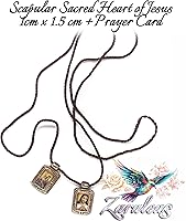 Vista 3 de Escapulario Católico Marco Acrílico Icono Rectangular Escapulario Hecho a Mano del Sagrado Corazón de Jesús, Sagrada Virgen del Carmen, Sagrada