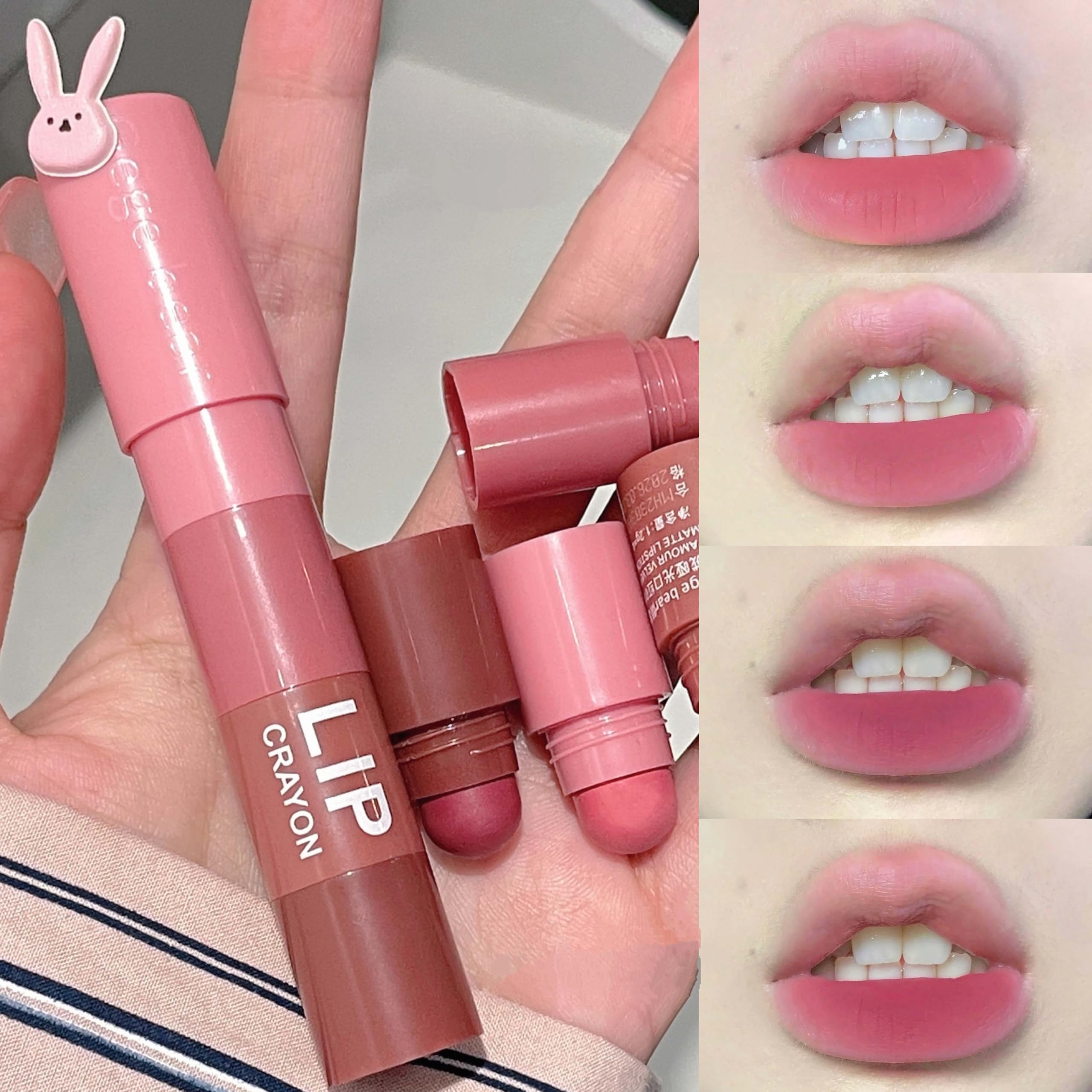 4-in-1 Velvet Matte Lipstick by GEGE BEAR – Smooth, Stackable, & Stunning Shades in One Sleek Pen (SET 01, 4.8g)-picture-23