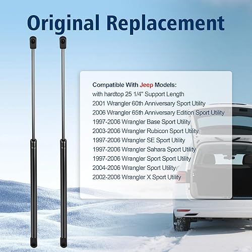 Vista 3 de Soportes de amortiguador trasero para Jeep Wrangler TJ 1997 1998 1999 2000 2001 2002 2003 2004 2005 2006 AVM 16403 Soportes de amortiguador trasero