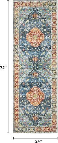 Miniatura 2 de IMINROME Alfombra de pasillo de 2 x 6 pies, lavable a máquina, tapete de pasillo para interiores, vintage, tapete de pasillo de cocina envejecido,