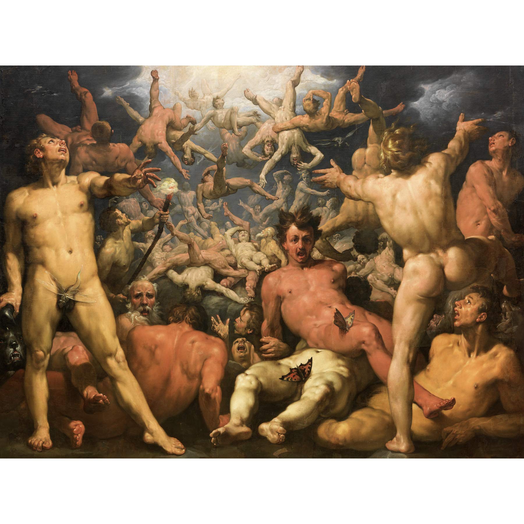 Van Haarlem Fall Titans Titanomachia Greek Myth Painting Large Wall Art Poster Print Thick Paper 18X24 Inch