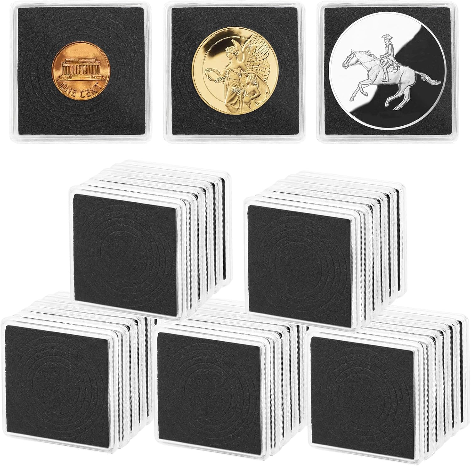 30PCS Coin Snap Holders, 2 x 2 Inches Silver Dollar Coin