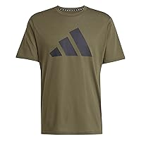 adidas Uomo Train Essentials Feelready Logo Training Tee, Night Cargo/Black