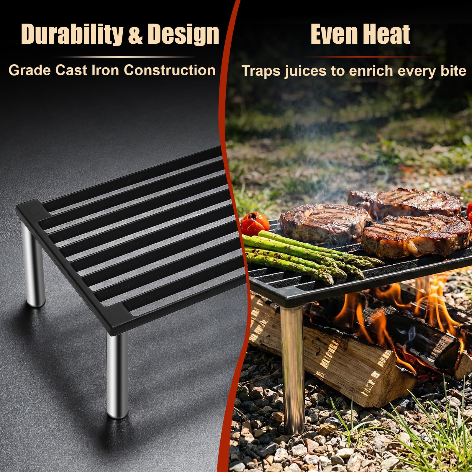 Denmay 40,6 x 40,6 cm, griglia a carbonella, pieghevole da tavolo, con borsa per il trasporto e maniglia, griglia per barbecue all'aperto per feste in giardino, picnic, terrazza