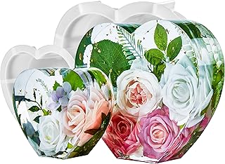 2Pcs 10 Inch Large Heart Shape Resin Molds, Silicone Molds for Flower Preservation, Deep Epoxy Resin Molds for Resin Art Casting, DIY Wedding, Valentine, Anniversary, Home Decor Gift