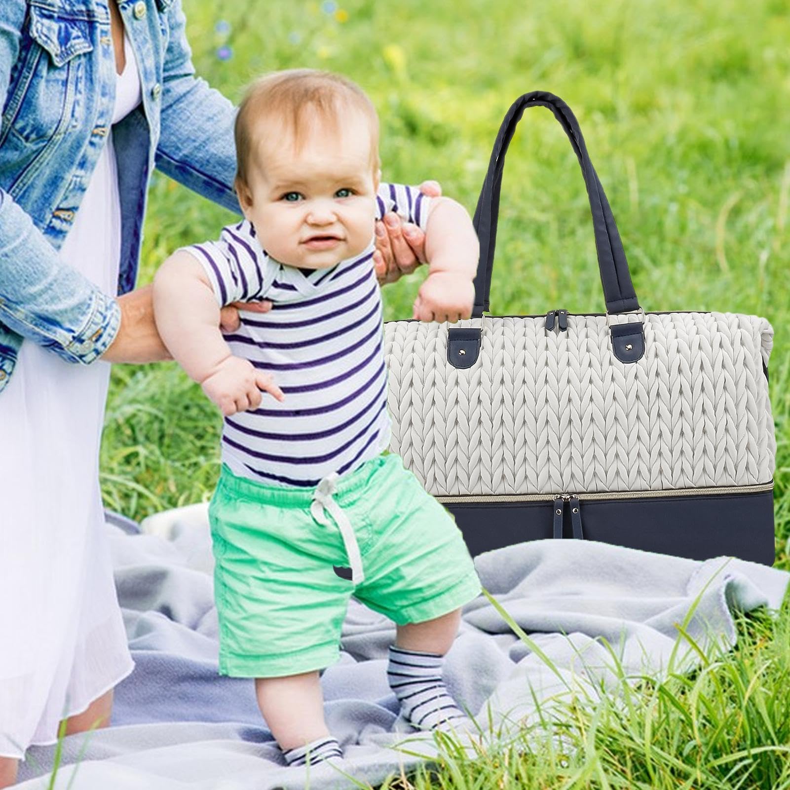 Borsa fasciatoio da donna, borsa fasciatoio – Borsa organizer per fasciatoio | Borsa impermeabile per fasciatoio grande con tasca isolata per viaggi
