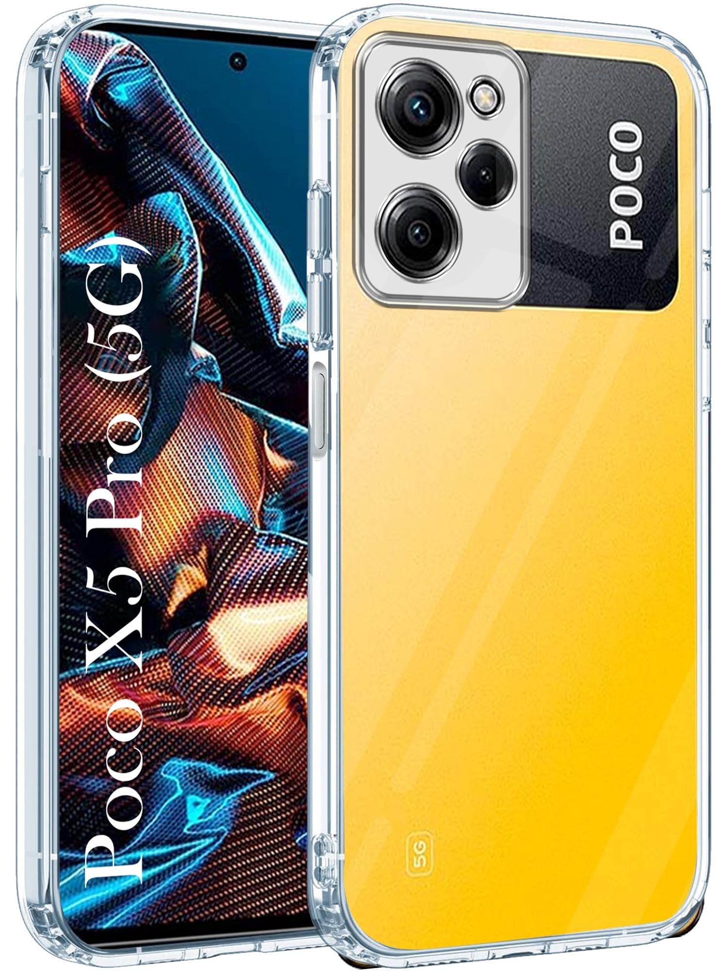 Jkobi Back Cover for Poco X5 Pro 5G (Silicone Clear Shockproof Case with Camera Protection | Soft and Flexible | Transparent) (B0CX1KM822) Amazon Price History, Amazon Price Tracker