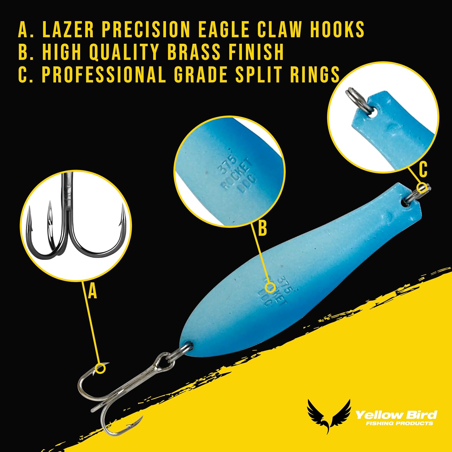 Doctor Spoons 3 Pack Casting Series - Cast 2X Longer - Trolling, Casting, Jigging - Fishing Lures for Walleye, Pike, Striper, Bass, Northern, Rainbow, Trout, Salmon - Premium Eagle Claw Hooks