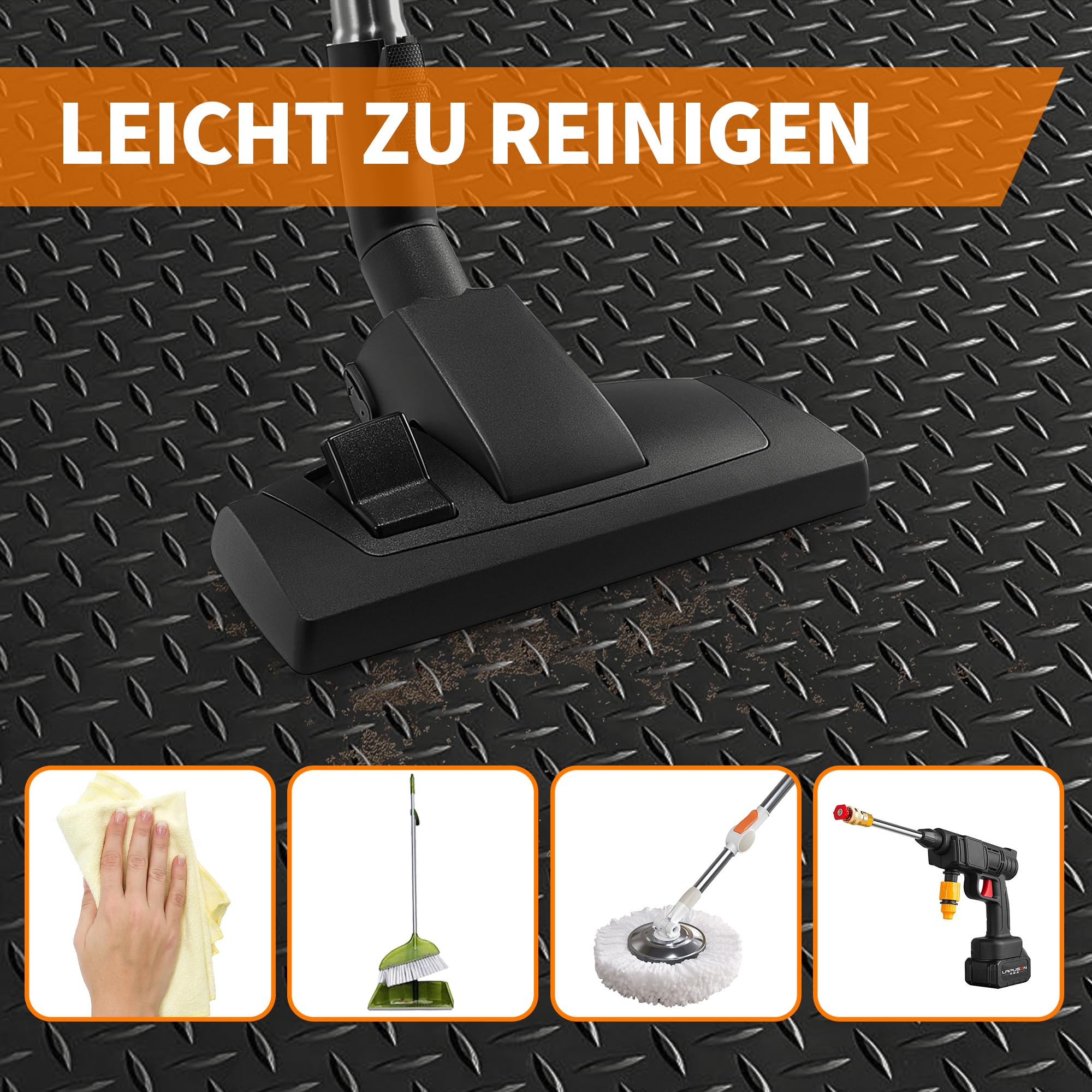 bimiti 300 x 150 cm Gummimatte Meterware Schutzmatte, garagenboden matten, Noppenmatte Bodenmatte aus Gummi, rutschfest Gummimatte Bodenmatte mit Noppen Gummiläufer für Keller, Werkstatt, Garage